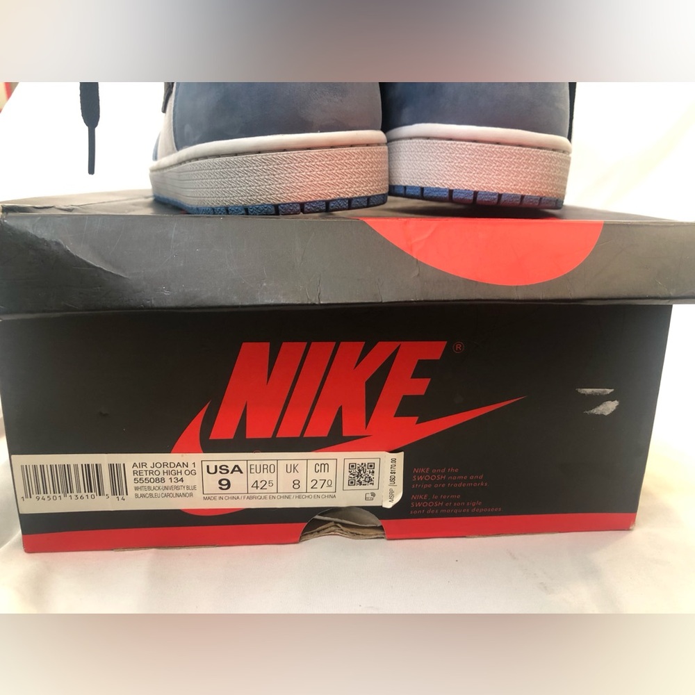 Jordan 1 High University Blue— Size 9 - Picture 6 of 16